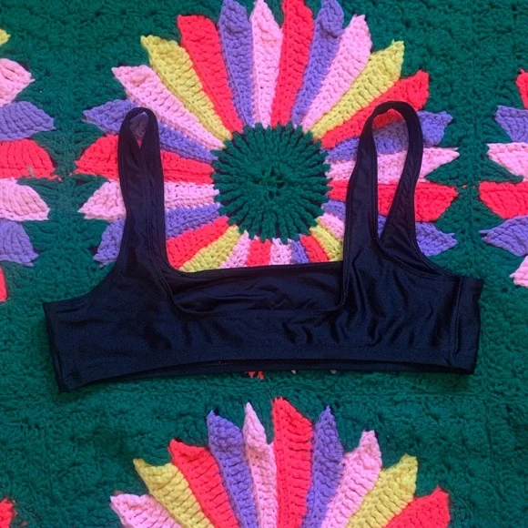 Los Angeles Apparel Square Neck Swim Top Size L - Picture 4 of 5